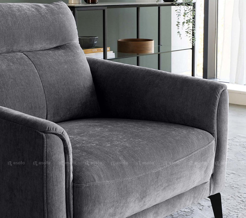 Ghế đơn sofa nỉ màu xám E79