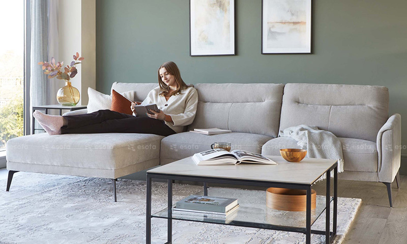 Ghế sofa góc 3 tựa phòng khách - E79