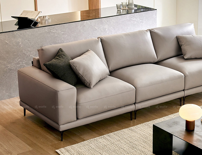 Ghế sofa 3 chỗ phòng khách màu ghi E24