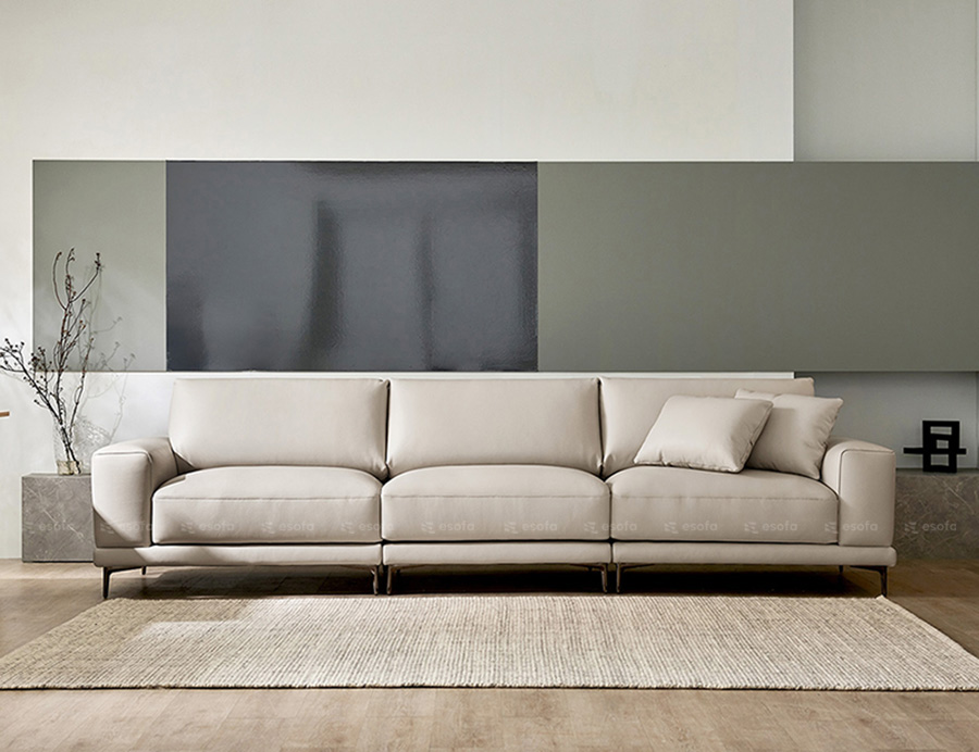 Ghế sofa văng da 3 chỗ phòng khách E24