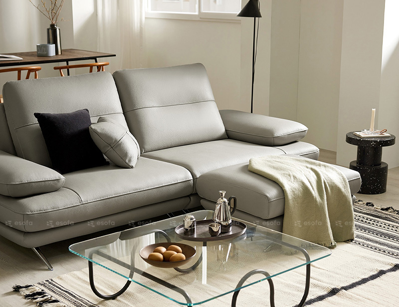 Ghế sofa văng tay gật gù màu xám E26