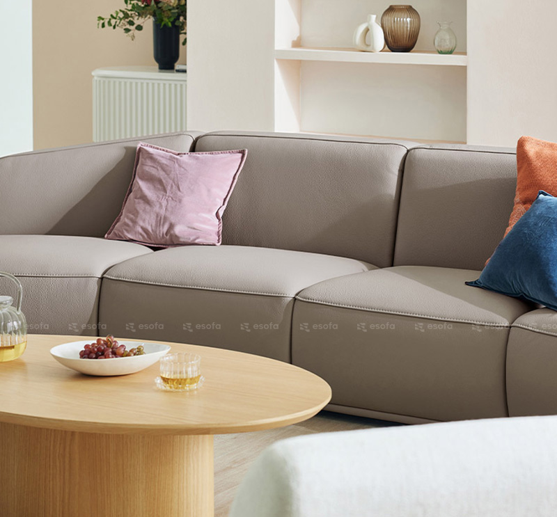 Ghế sofa văng tựa cong phòng khách lớn E29