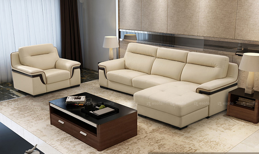 Bộ ghế sofa phòng khách màu kem E57