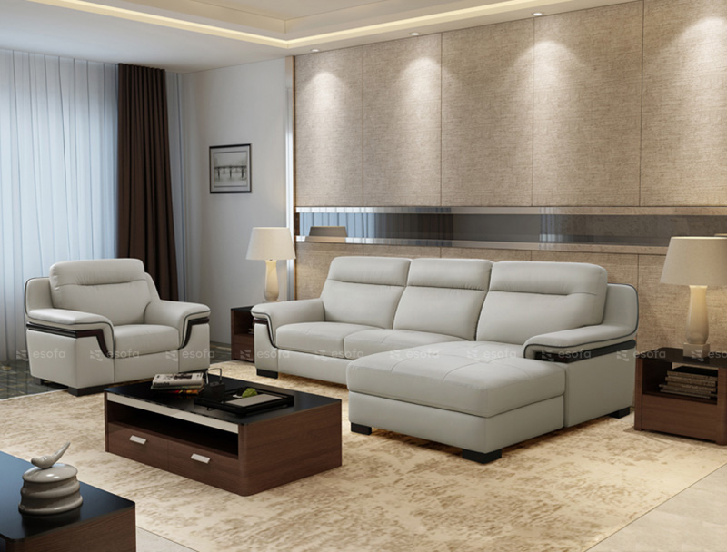 Bộ ghế sofa phòng khách tay kết hợp gỗ E56