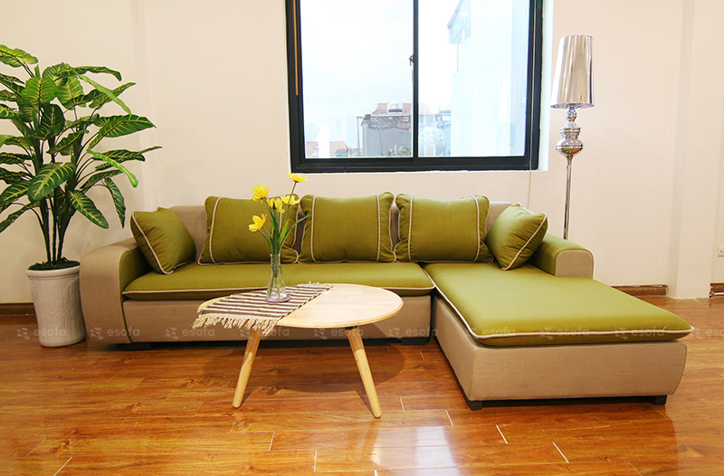 Bộ sofa góc nỉ phòng khách E54