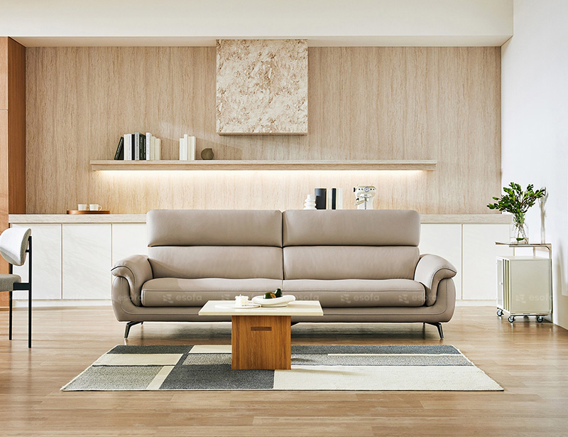 Bộ ghế sofa văng da phòng khách E32