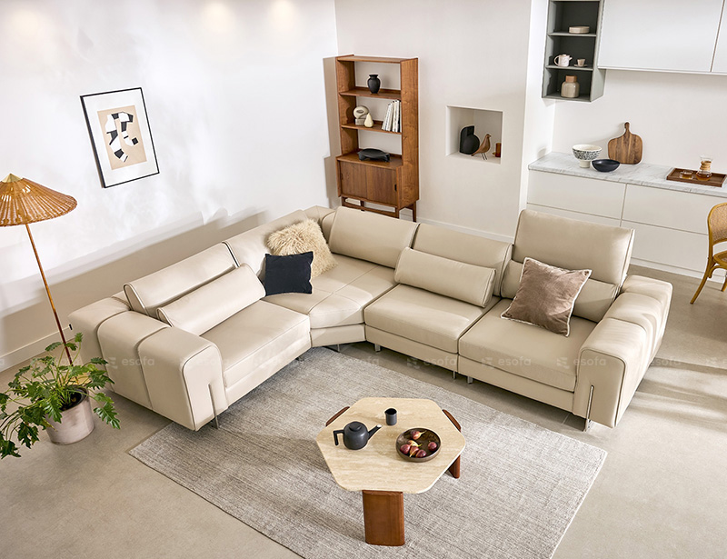 Ghế sofa góc quây phòng khách lớn E50
