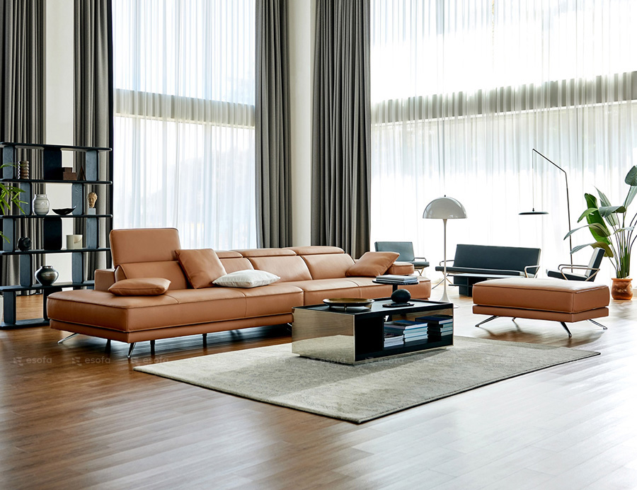 Ghế sofa văng da 4 chỗ phòng khách E31