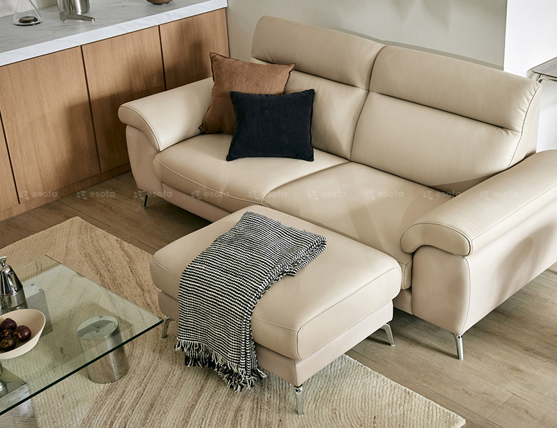 Sofa văng ghép đôn màu kem E38
