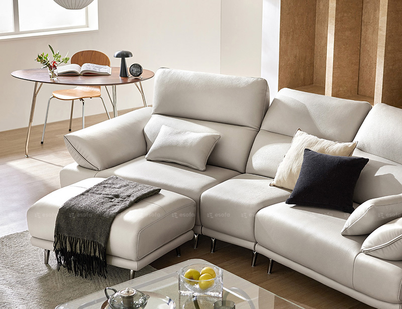 Ghế sofa văng ghép đôn tựa cong E22