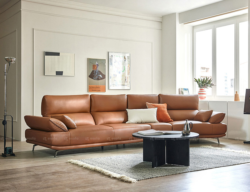 Sofa văng da phòng khách lớn E22