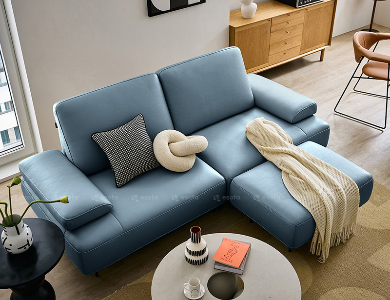 Ghế sofa văng và đôn ghép góc E48