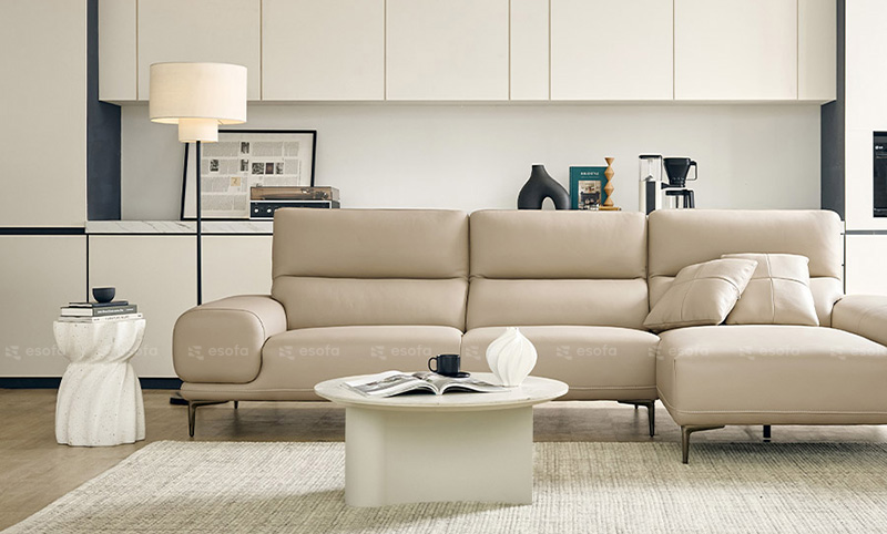 Ghế sofa góc da 3 tựa E42