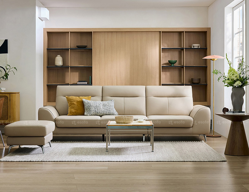 Ghế sofa văng da 3 chỗ phòng khách E106