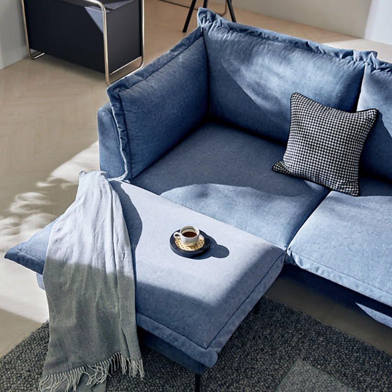 Đôn ghép góc sofa nỉ nhung E109