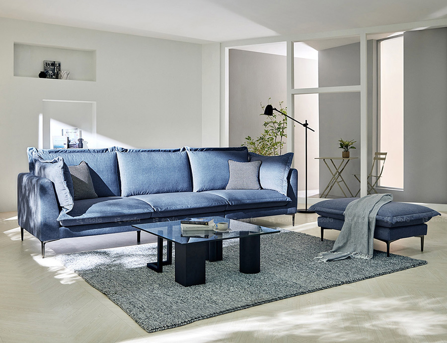 Ghế sofa văng nỉ nhung hiện đại E109