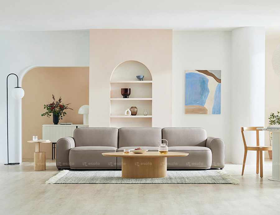 Ghế sofa tay tròn 3 chỗ Hàn Quốc E30