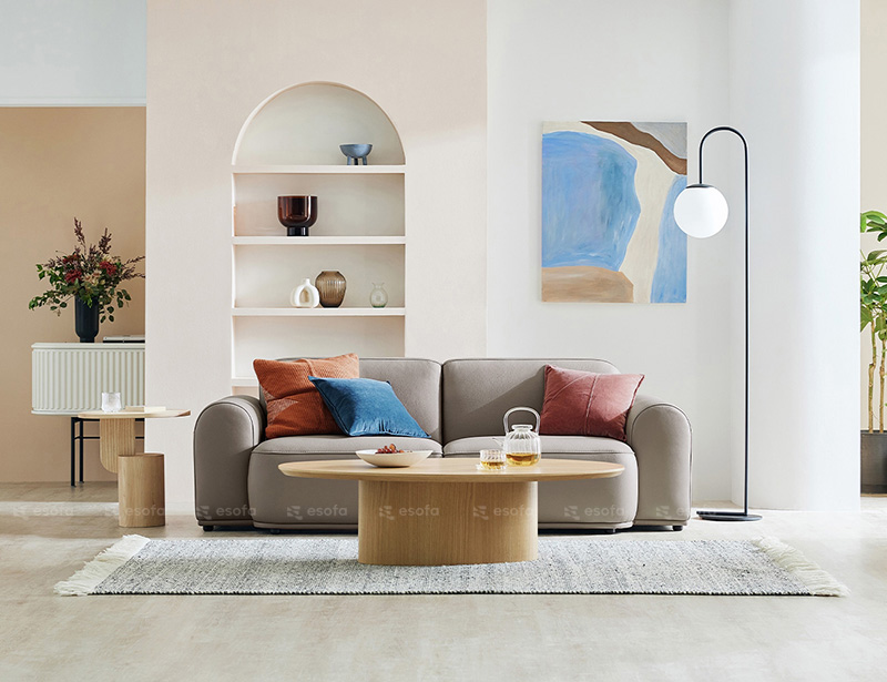 Ghế sofa văng tay tròn 2 chỗ E29