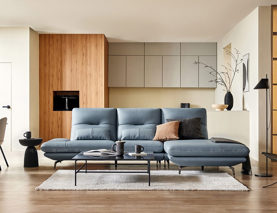 Sofa góc 3 chỗ tay gật gù E11
