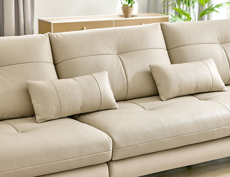 Tựa lưng sofa da màu kem E44