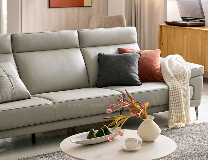 Sofa văng da phòng khách hiện đại E63