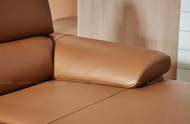 Tay ghế sofa bọc da thấp E127