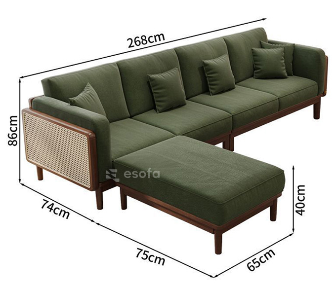 Sofa góc 3 tựa hiện đại E308