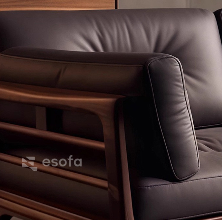 Sofa văng tay vịn bo tròn cong E299